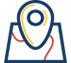 Custom icon of a map and pin